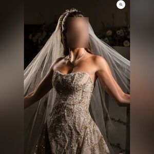 Tony Ward Strapless Wedding Gown with Beaded Details